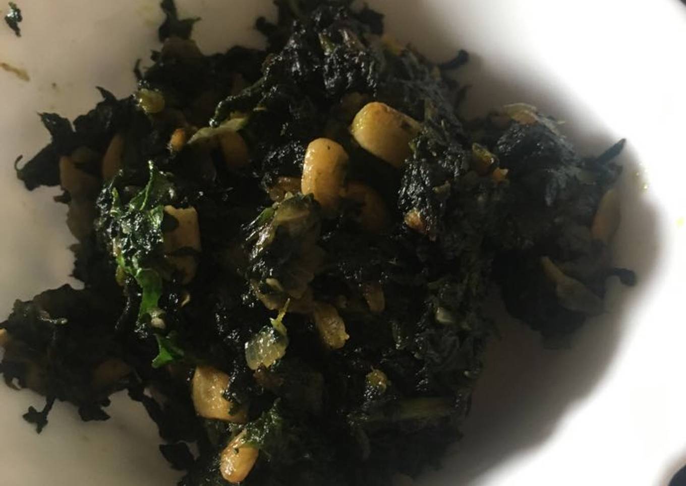 Spinach stir fry