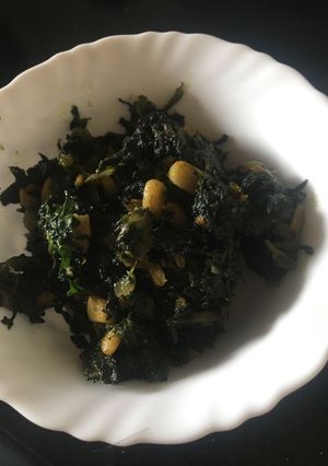A picture of Spinach stir fry.