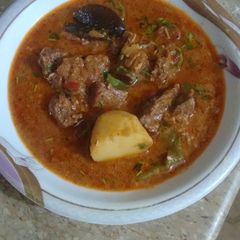 Easy fast aloo gosht and potatoes A picture of Easy fast aloo gosht and potatoes.