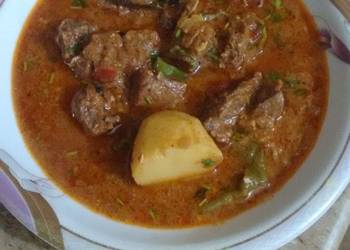 Easiest Way to Make Delicious Easy fast aloo gosht and potatoes