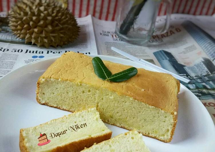 Bolu Durian Nan Lembut Tanpa Pengembang