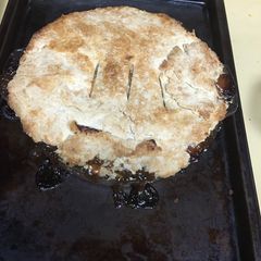 A picture of Grandma’s Raisin Pie.
