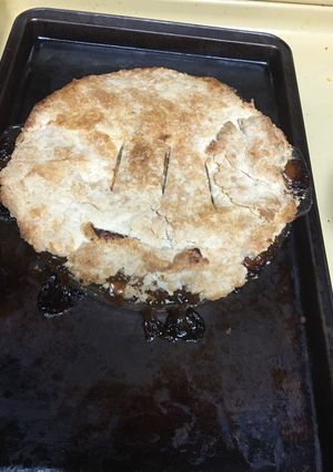 A picture of Grandma’s Raisin Pie.