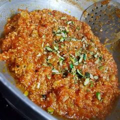 A picture of Gajrela (gajar halwa).