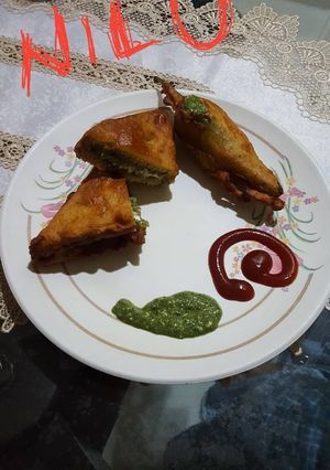 A picture of Sprouted bread pakora.