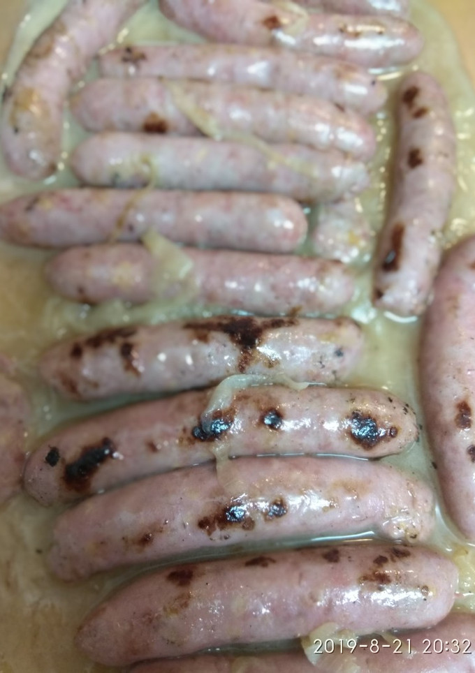 Una foto de Salchichas al vino