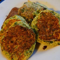 A picture of Spinach pancakes.