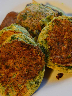 A picture of Spinach pancakes.