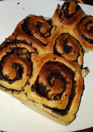 Foto resep Banana chocolate roll bread