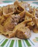 Pasta cremosa con Solomillo de Pavo🍖🍄‍🟫🍝