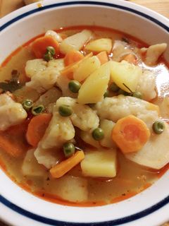 Borsóleves hamis nokedlival 😉 recept fotója