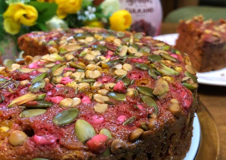 How to Make Perfect Rooh Afza Gulkand Rava Cake – Summer Special Cake