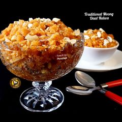 A picture of Traditional Moong Daal Halwa.