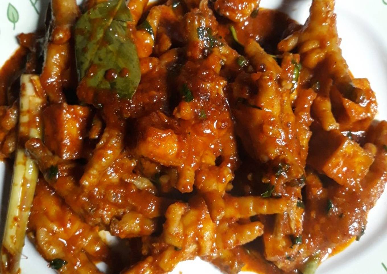 Ceker tahu asam pedas manis
