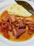 Zuppa di pesce improvvisata con purè di patate