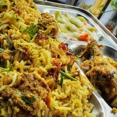 A picture of Chicken Biryani.