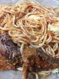 Fideos con estofado