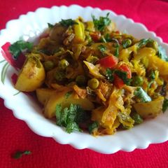 Cabbage ki sabzi A picture of Cabbage ki sabzi.