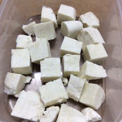A picture of Homemade paneer.