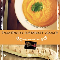 A picture of Pumpkin and Carrot Soup.