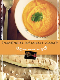 A picture of Pumpkin and Carrot Soup.