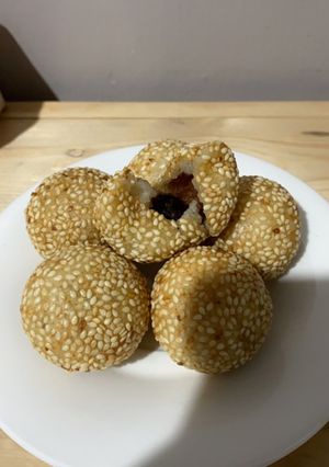 Foto resep Onde wijen isian kacang merah