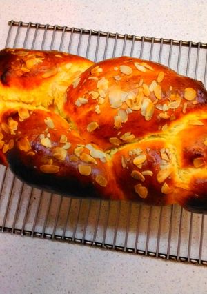 Mandulás fonott kalács recept fotója