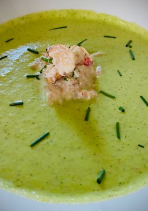 A picture of Cucumber and Lemon Verbena Soup.