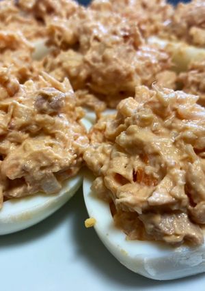Foto principal de Huevos rellenos con gambas