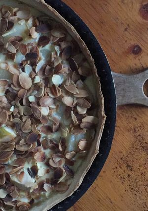 Une photo de Tarte poire amande