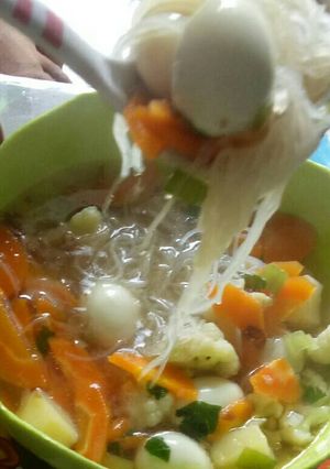 Foto resep Soup Telur Puyuh + Bihun