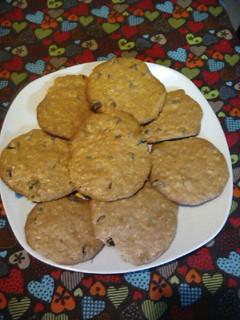 Una foto de Galletas de avena, pasa y miel