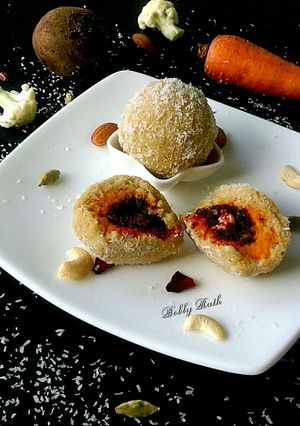 A picture of Cauliflower Layered Laddoos.