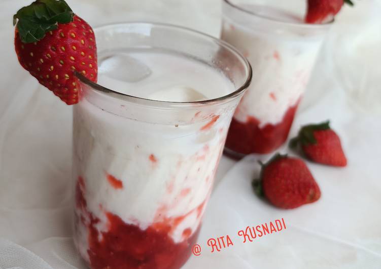Resep Korean Strawberry Milk yang Bisa Manjain Lidah