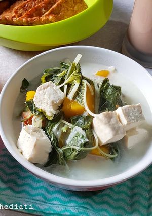 Foto resep 131. Bobor bayam labu tahu