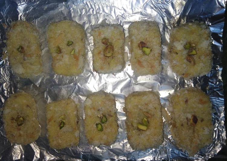 Easiest Way to Prepare Perfect Coconut bread burfi