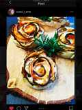 Rose di melanzana con salmone e provolone