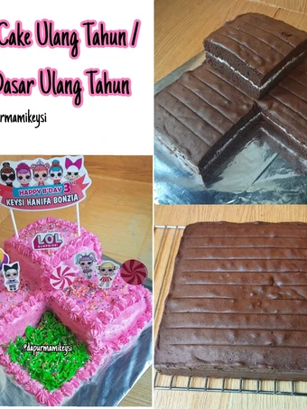 Langkah Mudah untuk Menyiapkan Resep  Base Cake Ulang Tahun / Bolu Coklat Panggang yang Bisa Manjain Lidah, Lezat Sekali