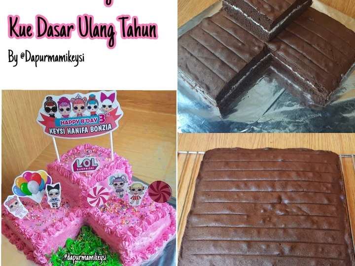 Langkah Mudah untuk Menyiapkan Resep  Base Cake Ulang Tahun / Bolu Coklat Panggang yang Bisa Manjain Lidah, Lezat Sekali