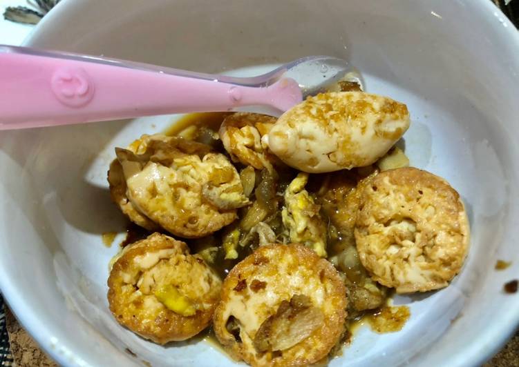 Bagaimana memasak Tofu Telur Kecap 🎀 Anti Gagal