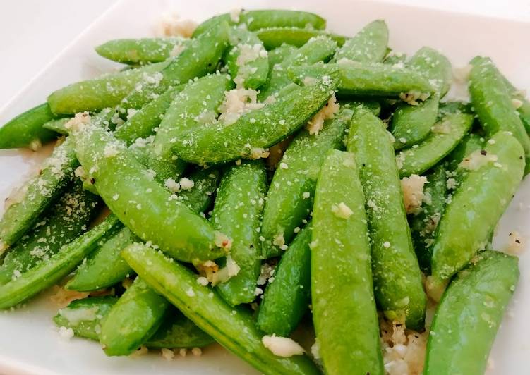 Steps to Make Ultimate Parmesan Sugar Snap Peas