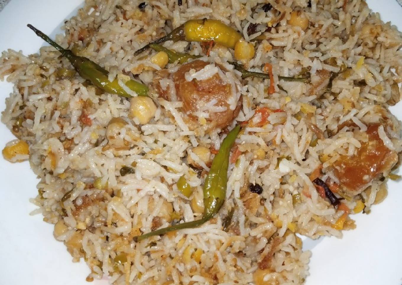 Hyderabadi Sindhi Chickpea Pulao