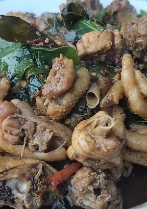 รูปของ คั่วแห้มไก่บ้านใบยี่หร่า สูตร ภาคเหนือ