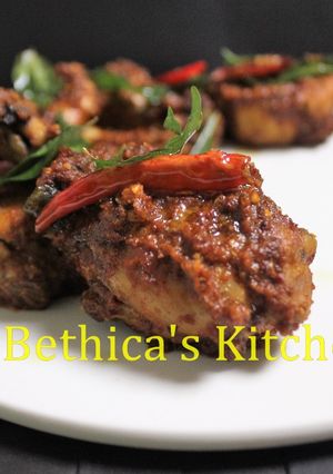 A picture of Chicken Ghee Roast.