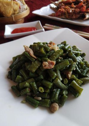 Foto resep Tumis kacang panjang+daging #ketopad #debm