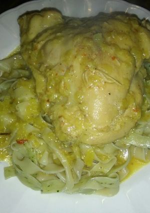 Una foto de Pasta c/Pollo a la Mostaza