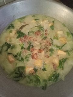 Foto resep Sayur Sawi putih tahu santan