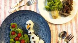 Hình ảnh món Bento Olaf phong cách giáng sinh