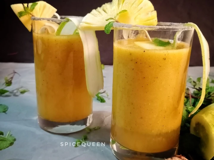 Easy Steps to Make Recipe Spicy Pineapple Cucumber Detox Drink that is Perfect, Delicious}