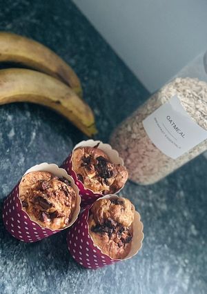Une photo de Muffins moelleux banane-avoine